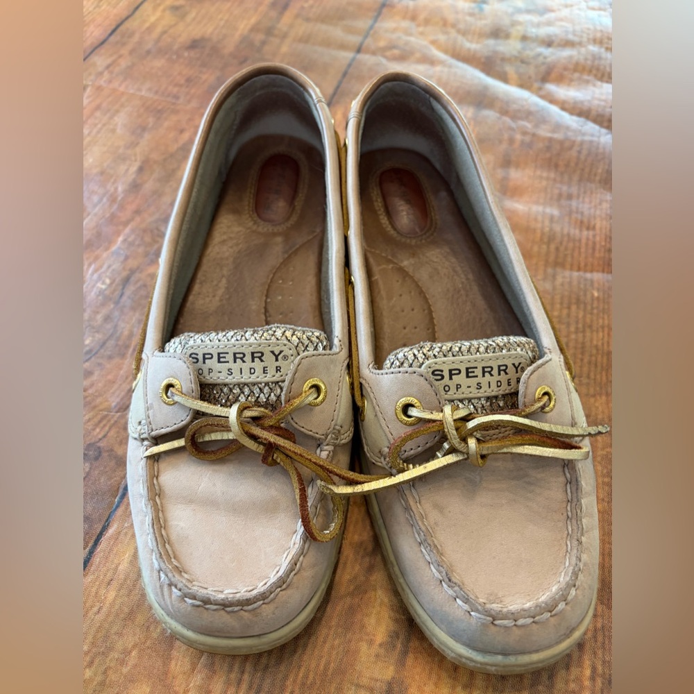 Sperry Women's Tan Glitter‎ Leather Loafers